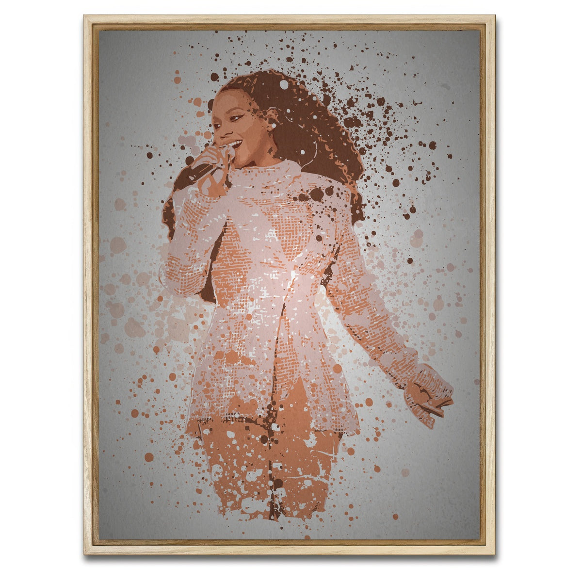 AUTO-MOCKUP WHITE | Beyonce Queen | 1 Piece | Natural Framed Canvas | group=3x4