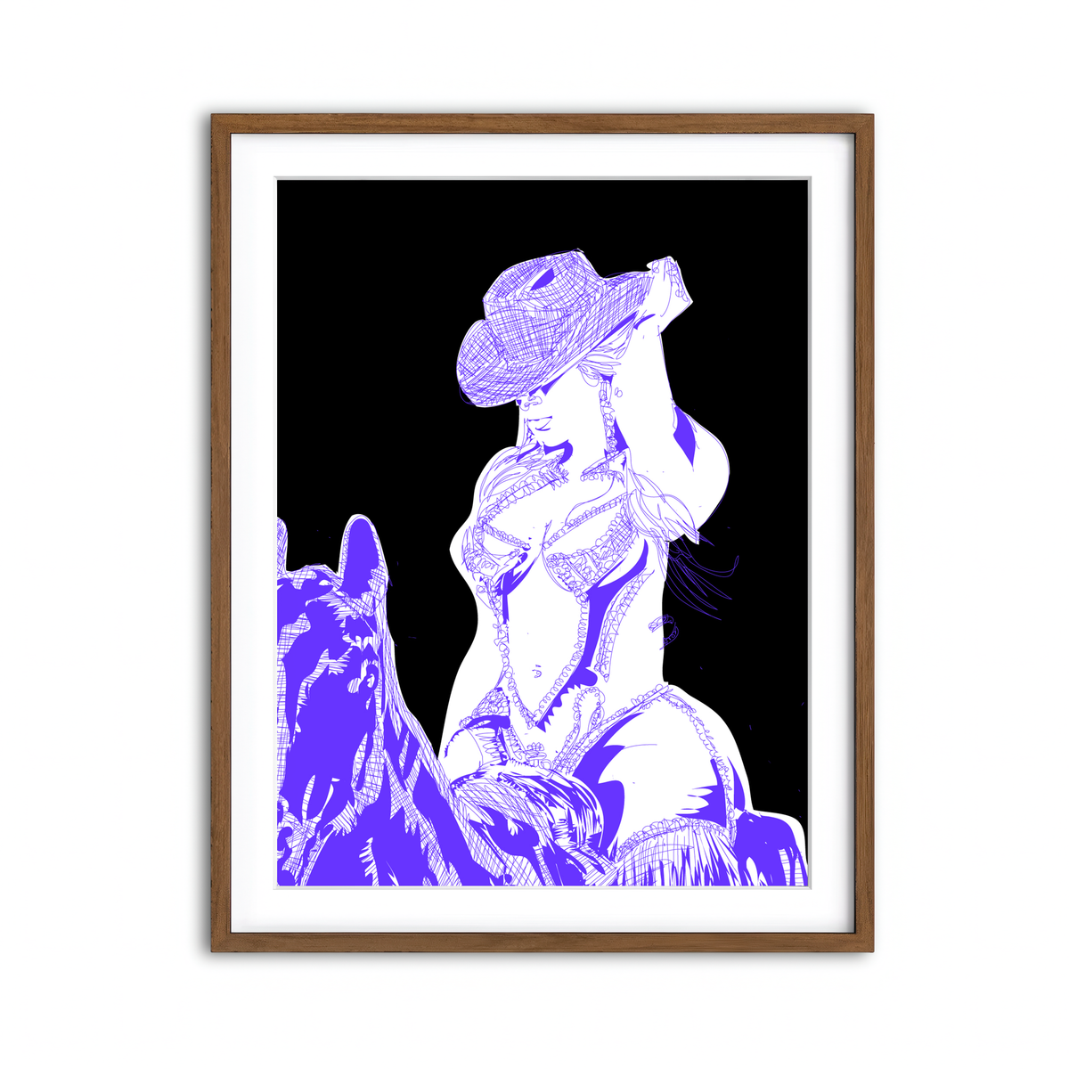 Framed Print 3x4 Walnut