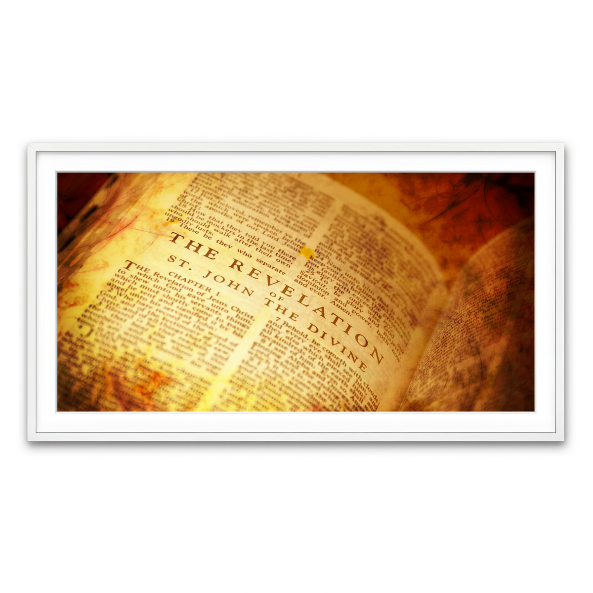 Framed Print 2x1 White