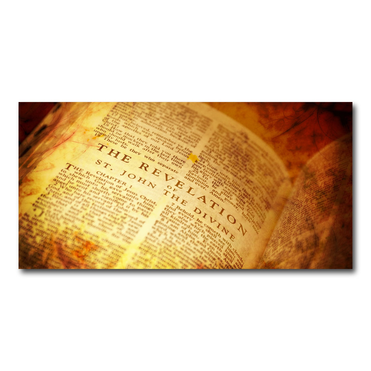 AUTO-MOCKUP WHITE | Bible showing The Revelation | 1 Piece | Gallery Wrap Canvas | group=2x1