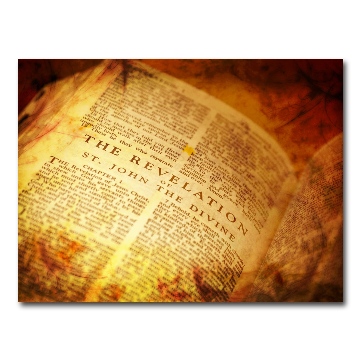 AUTO-MOCKUP WHITE | Bible showing The Revelation | 1 Piece | Gallery Wrap Canvas | group=4x3