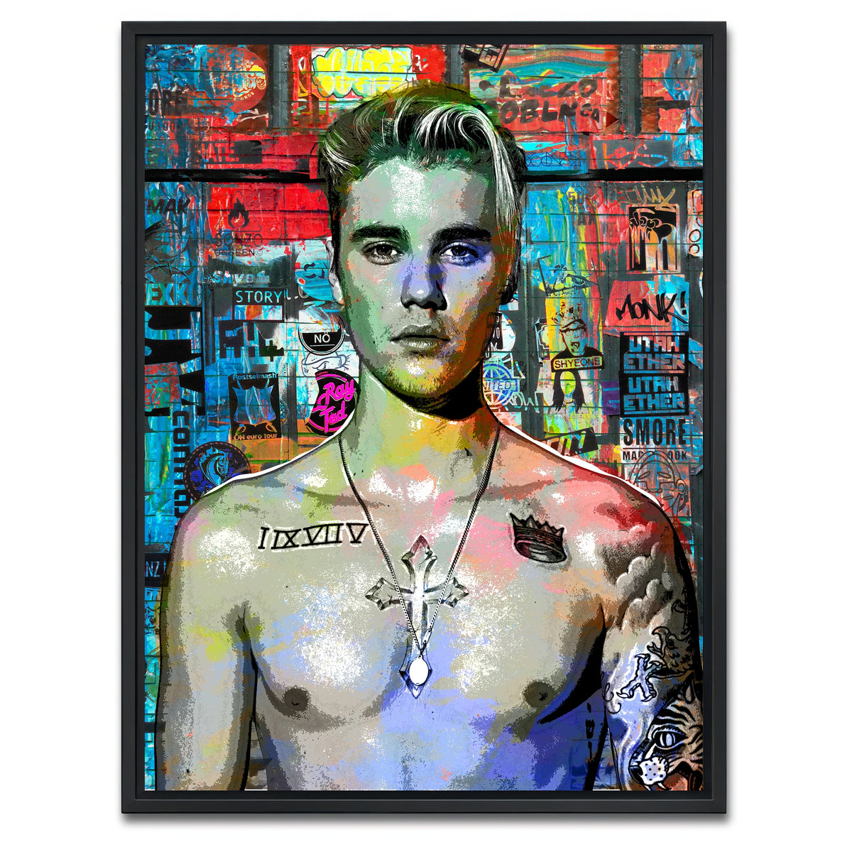 AUTO-MOCKUP WHITE | Bieber | 1 Piece | Black Framed Canvas | group=3x4