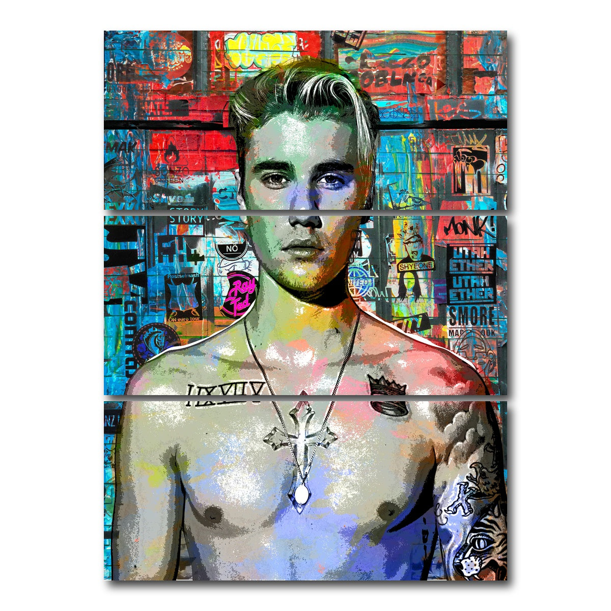 AUTO-MOCKUP WHITE | Bieber | 3 Piece | Gallery Wrap Canvas | group=8x18_stacked