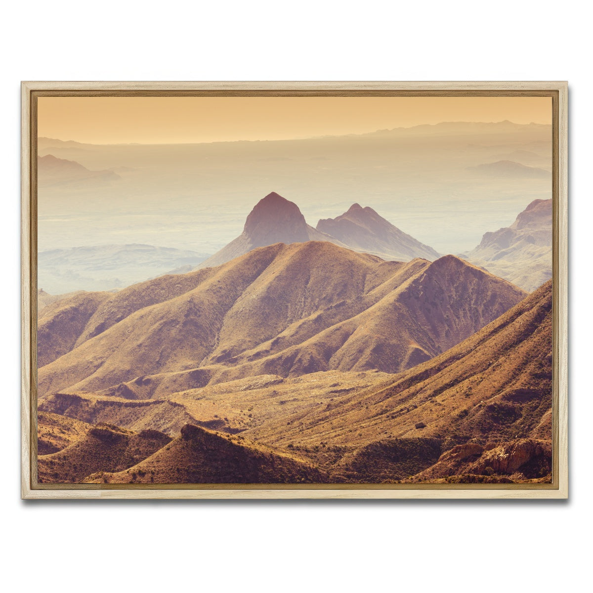 AUTO-MOCKUP WHITE | Big Bend National Park Chisos Mountains | 1 Piece | Natural Framed Canvas | group=4x3
