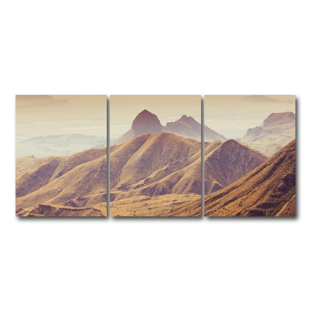 AUTO-MOCKUP WHITE | Big Bend National Park Chisos Mountains | 3 Piece | Gallery Wrap Canvas | group=18x24