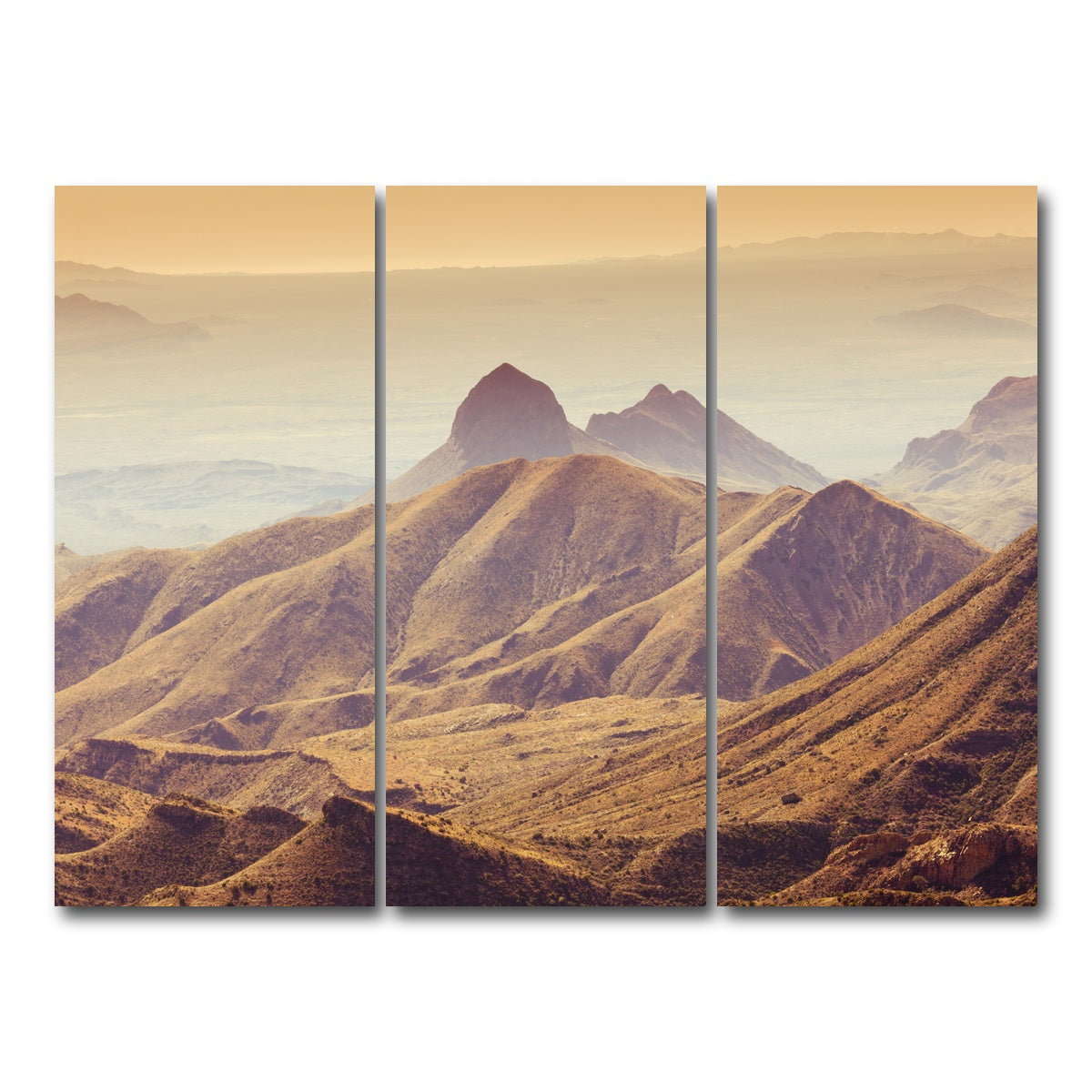 AUTO-MOCKUP WHITE | Big Bend National Park Chisos Mountains | 3 Piece | Gallery Wrap Canvas | group=8x18