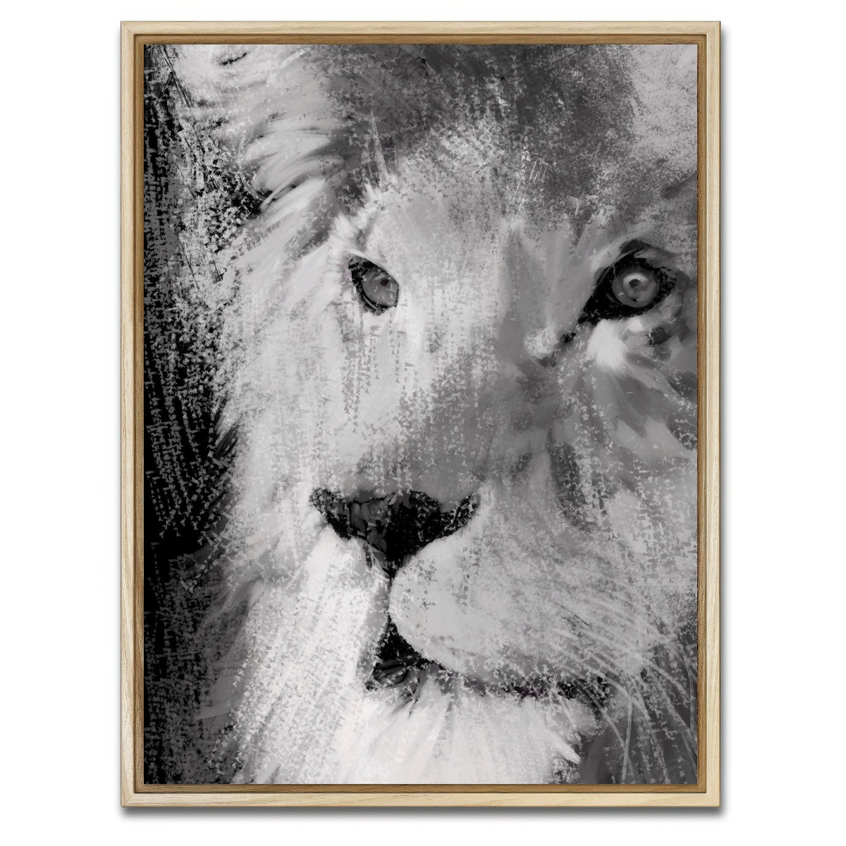 AUTO-MOCKUP WHITE | Big Cat | 1 Piece | Natural Framed Canvas | group=3x4