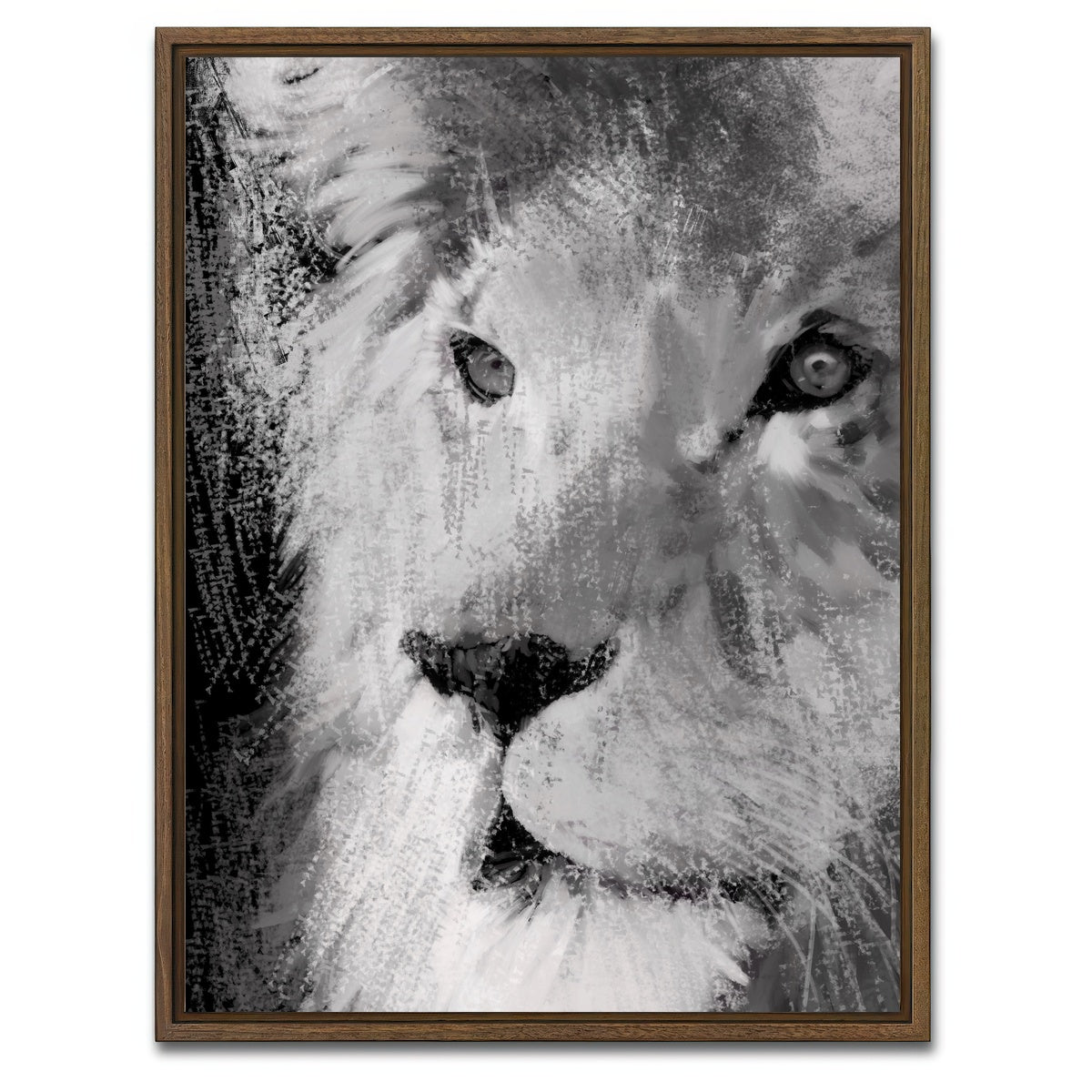 AUTO-MOCKUP WHITE | Big Cat | 1 Piece | Walnut Framed Canvas | group=3x4