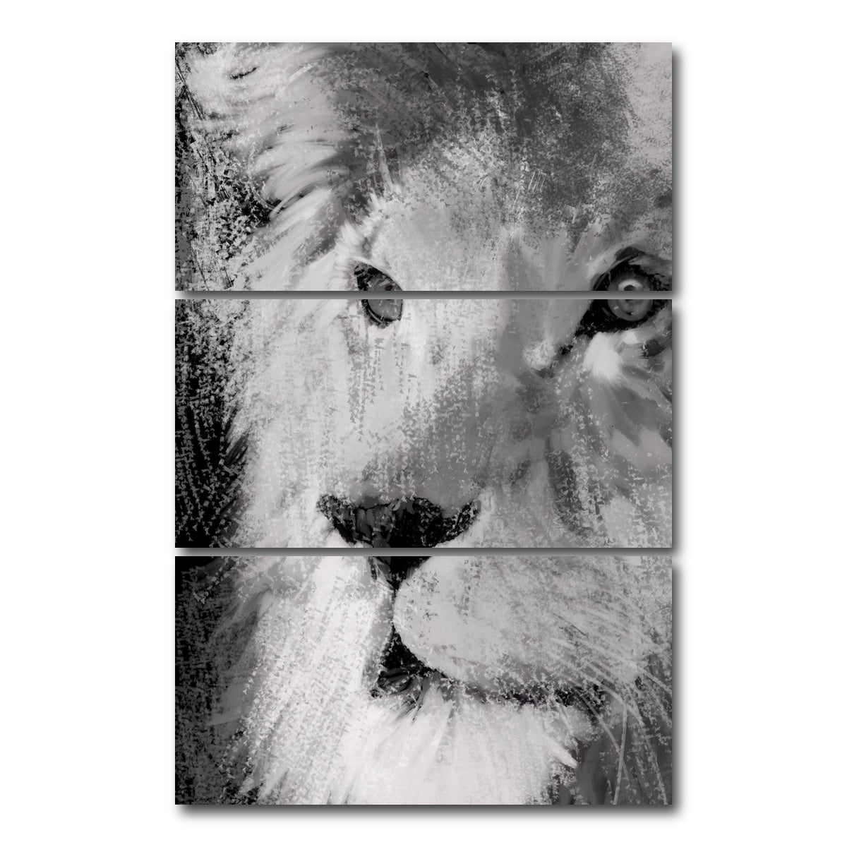 AUTO-MOCKUP WHITE | Big Cat | 3 Piece | Gallery Wrap Canvas | group=12x24_stacked