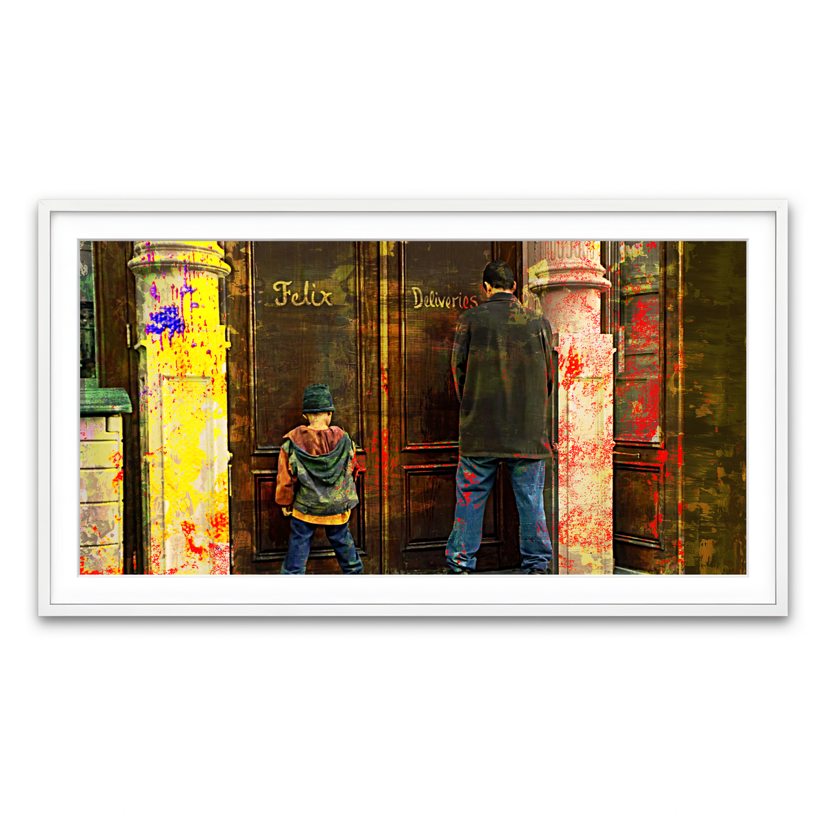 Framed Print 2x1 White