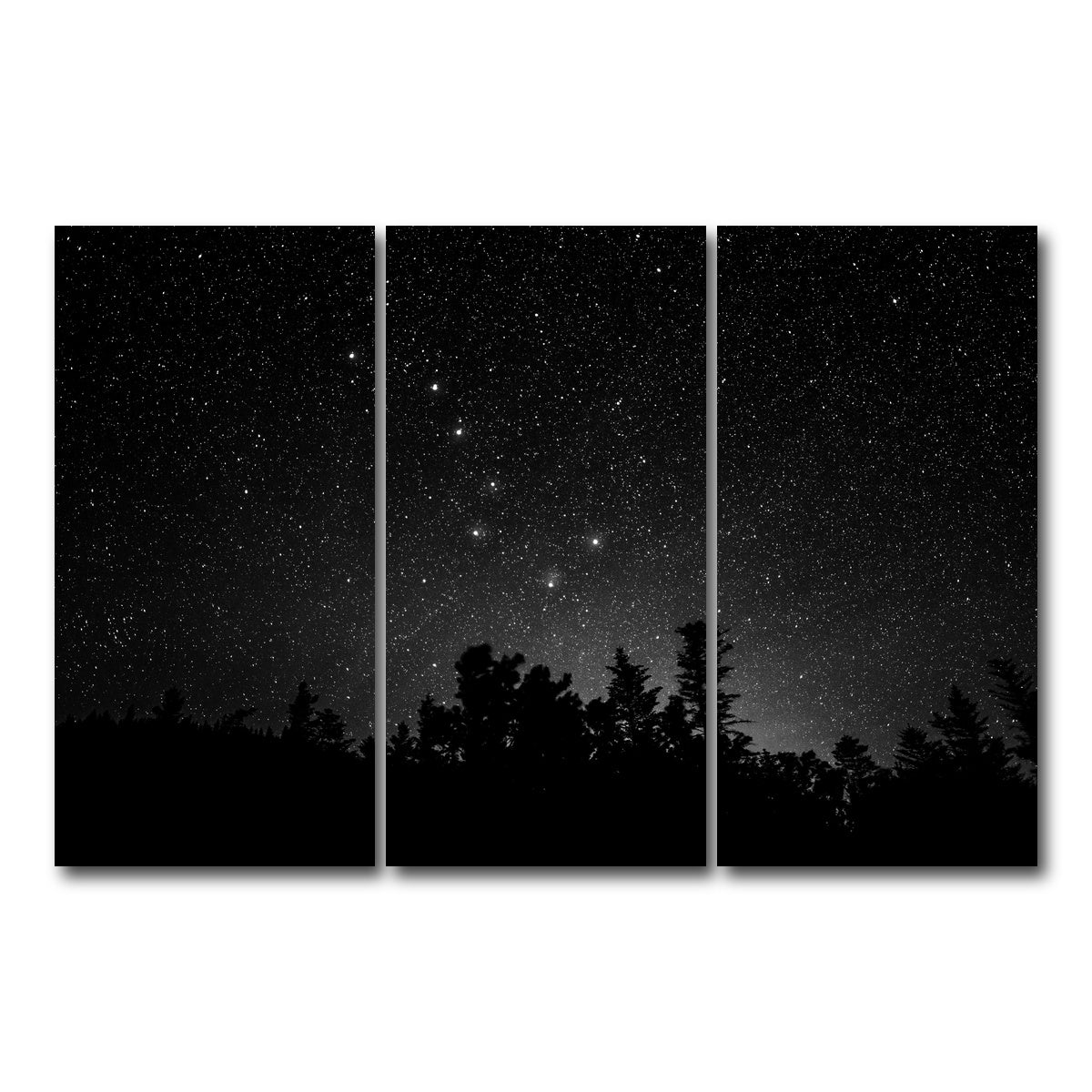 AUTO-MOCKUP WHITE | Big Dipper Starry Night | 3 Piece | Gallery Wrap Canvas | group=12x24