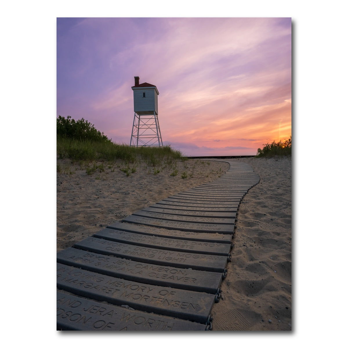 AUTO-MOCKUP WHITE | Big Sable Foghorn Walkway at Sunset | 1 Piece | Gallery Wrap Canvas | group=3x4