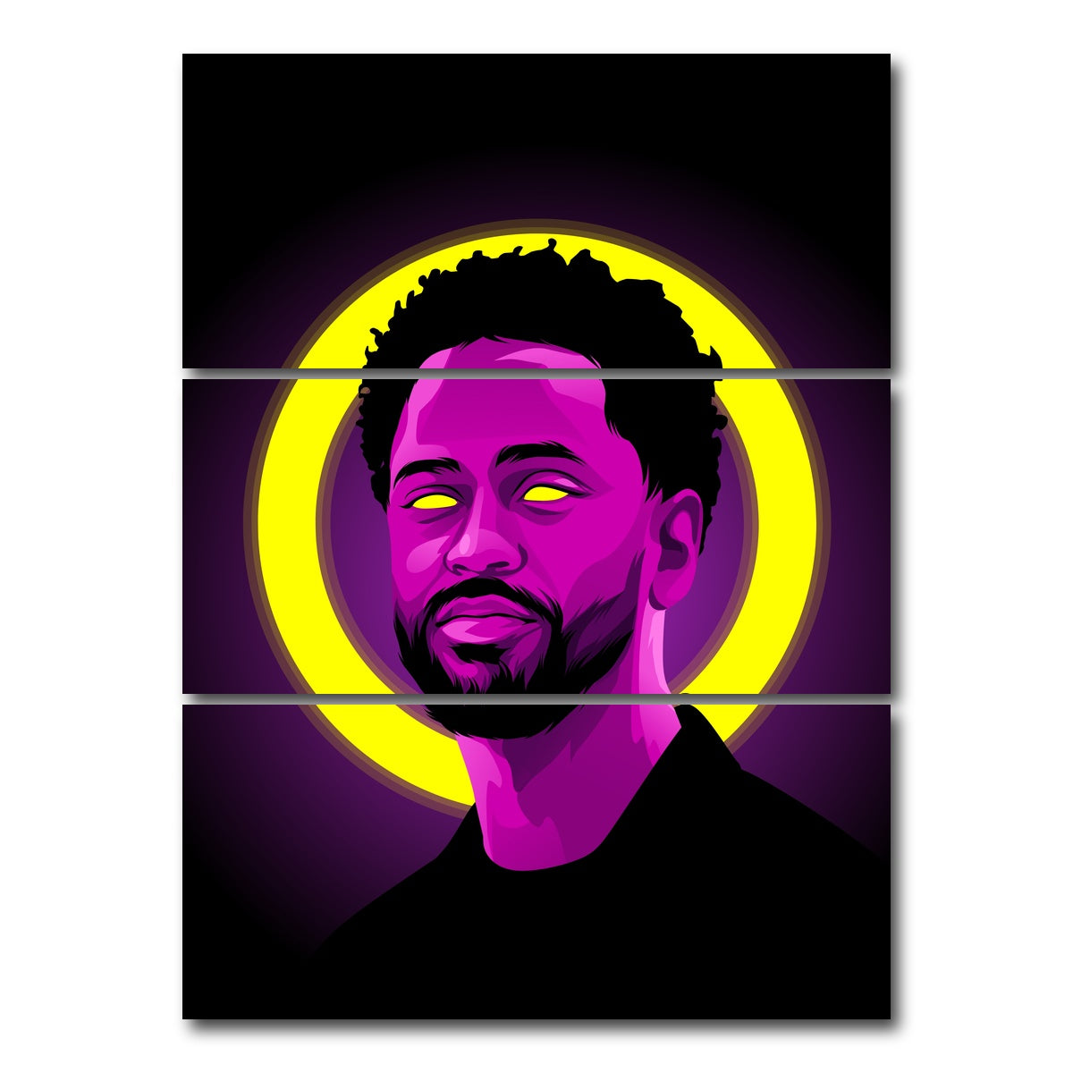 AUTO-MOCKUP WHITE | Big Sean | 3 Piece | Gallery Wrap Canvas | group=8x18_stacked