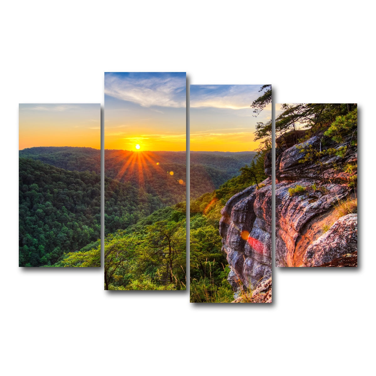 AUTO-MOCKUP WHITE | Big South Fork | 4 Piece | Gallery Wrap Canvas | group=4_short