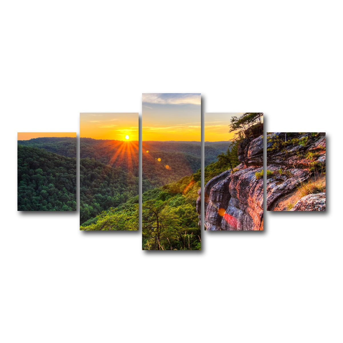 AUTO-MOCKUP WHITE | Big South Fork | 5 Piece | Gallery Wrap Canvas | group=5_short
