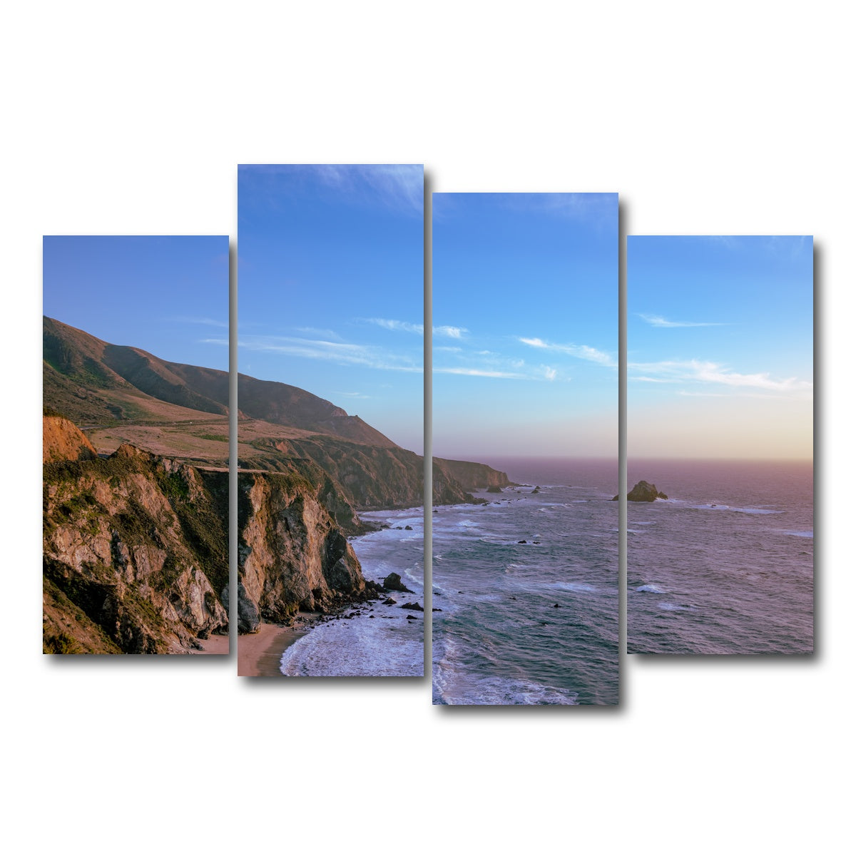 AUTO-MOCKUP WHITE | Big Sur | 4 Piece | Gallery Wrap Canvas | group=4_normal