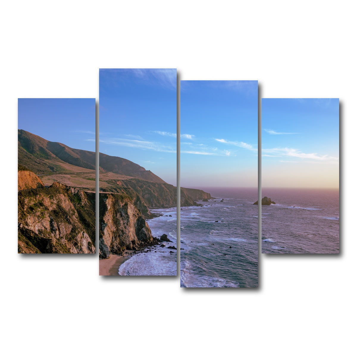 AUTO-MOCKUP WHITE | Big Sur | 4 Piece | Gallery Wrap Canvas | group=4_short