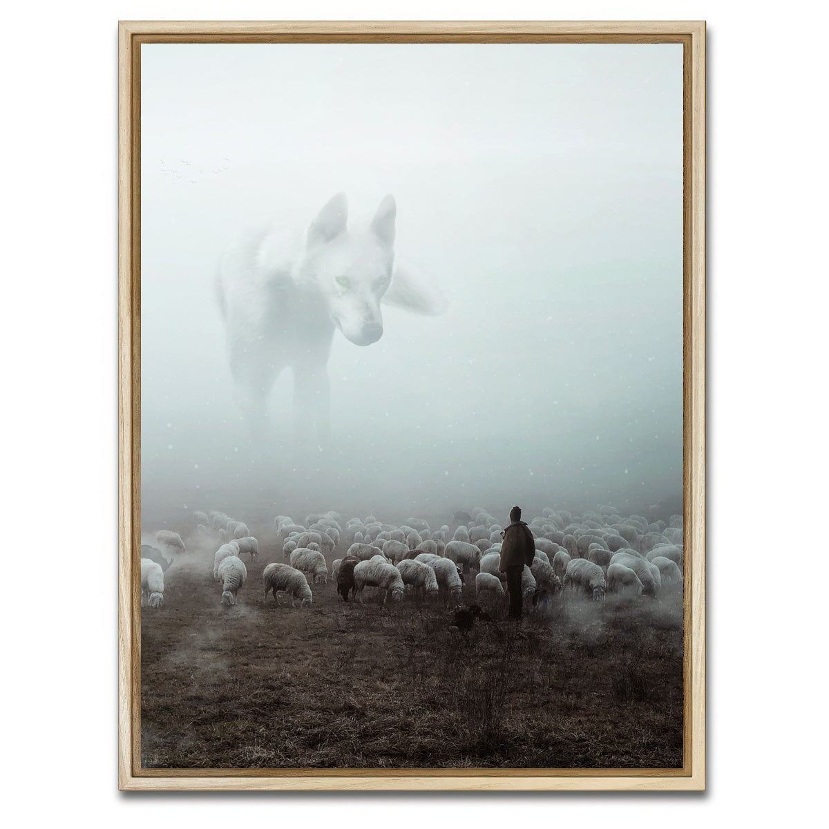 AUTO-MOCKUP WHITE | Big Wolf | 1 Piece | Natural Framed Canvas | group=3x4