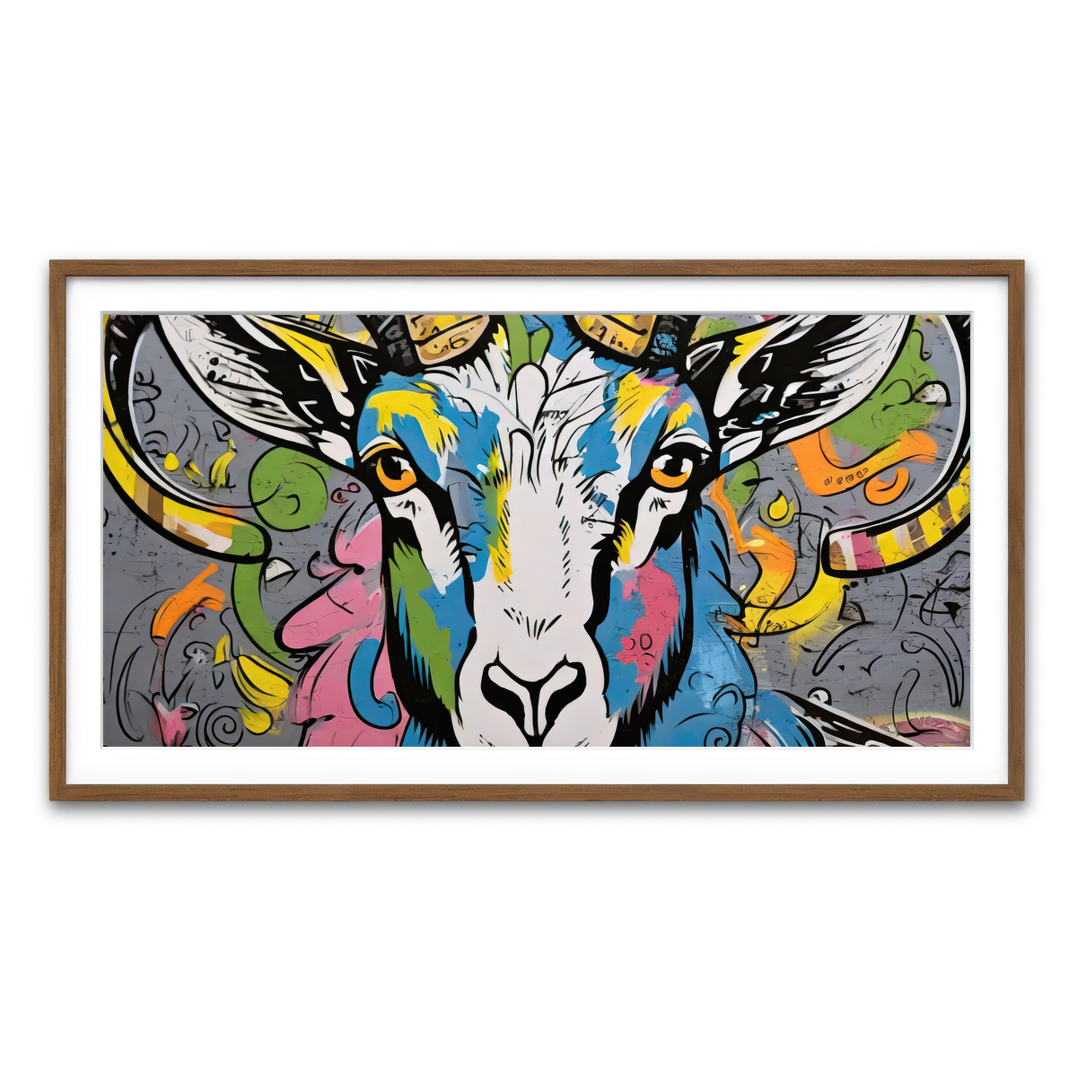 Framed Print 2x1 Walnut