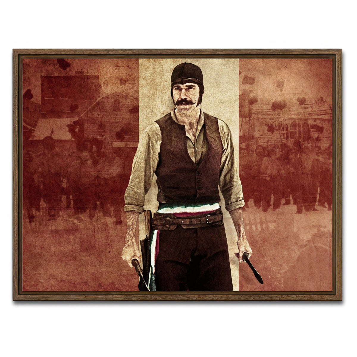 AUTO-MOCKUP WHITE | Bill Cutting | 1 Piece | Walnut Framed Canvas | group=4x3