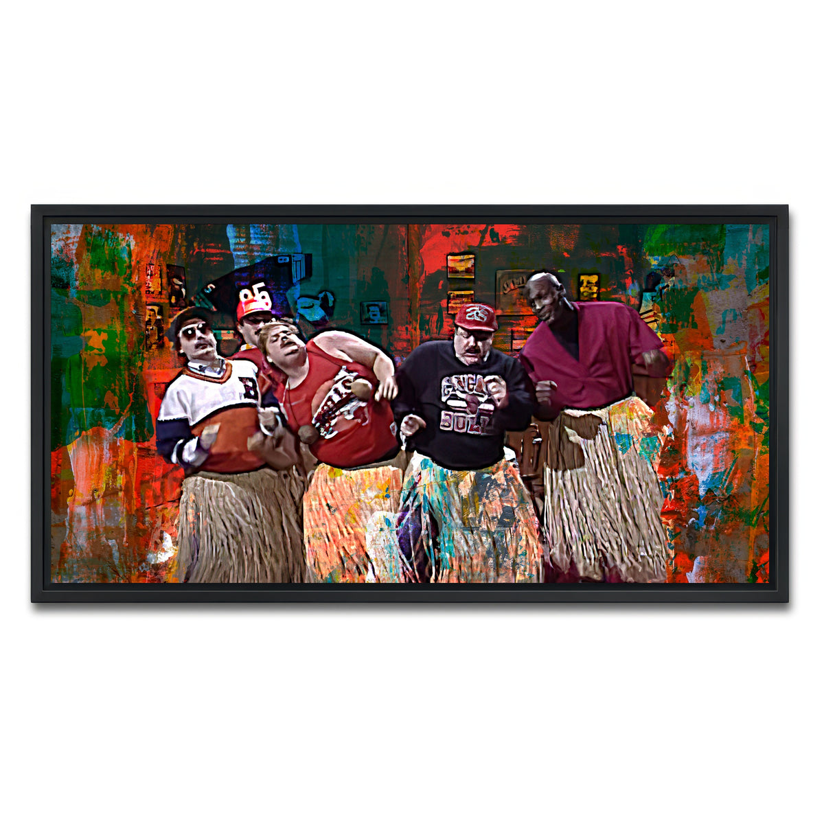 AUTO-MOCKUP WHITE | Bill Swerski's Super Fans & Jordan | 1 Piece | Black Framed Canvas | group=2x1