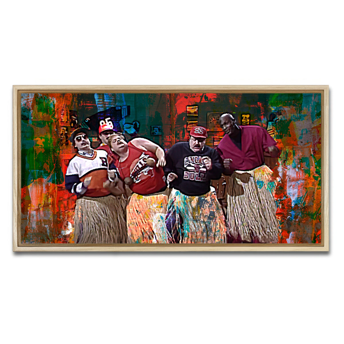 AUTO-MOCKUP WHITE | Bill Swerski's Super Fans & Jordan | 1 Piece | Natural Framed Canvas | group=2x1