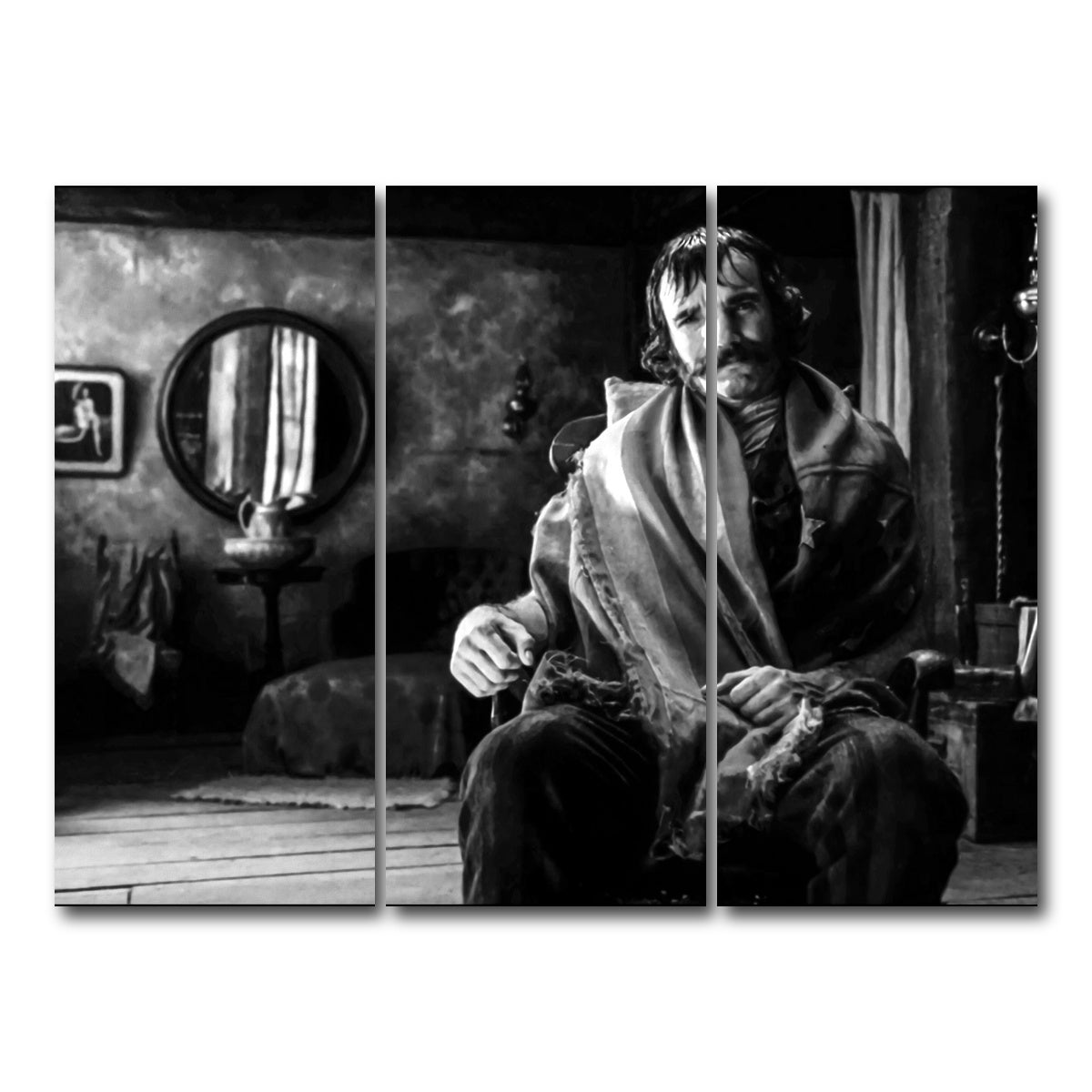 AUTO-MOCKUP WHITE | Bill the Butcher Grayscale | 3 Piece | Gallery Wrap Canvas | group=8x18