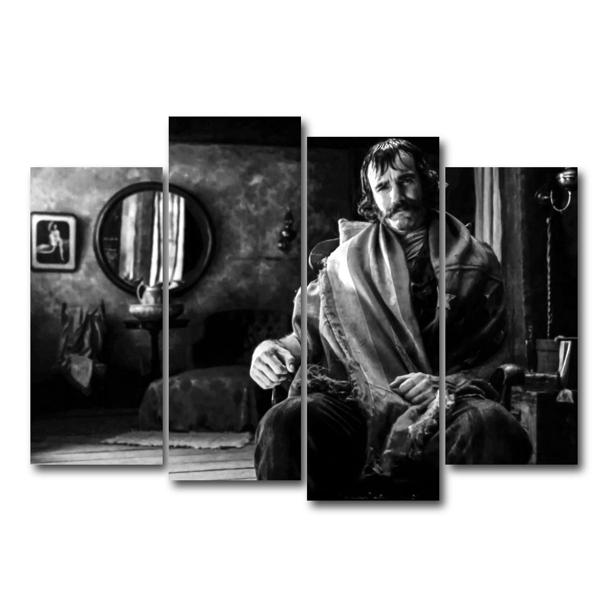 AUTO-MOCKUP WHITE | Bill the Butcher Grayscale | 4 Piece | Gallery Wrap Canvas | group=4_normal