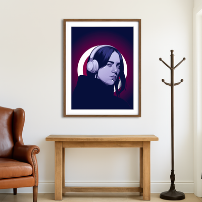 AUTO-MOCKUP ROOM | Billie Eilish Headphones Wall Art