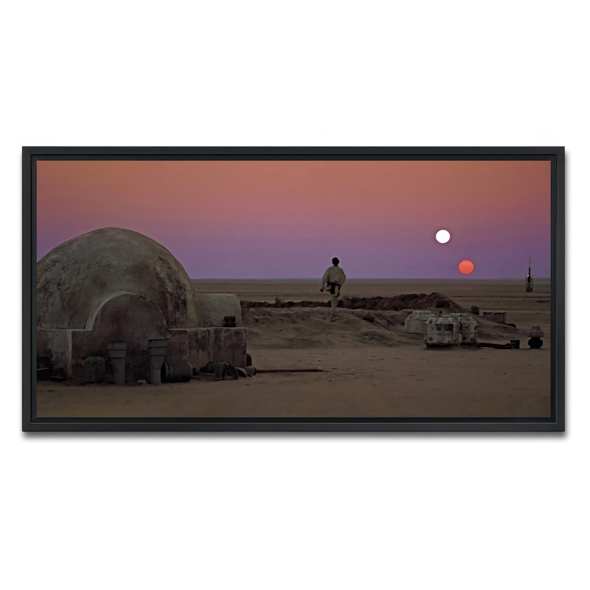 AUTO-MOCKUP WHITE | Binary Sunset | 1 Piece | Black Frame | group=2x1
