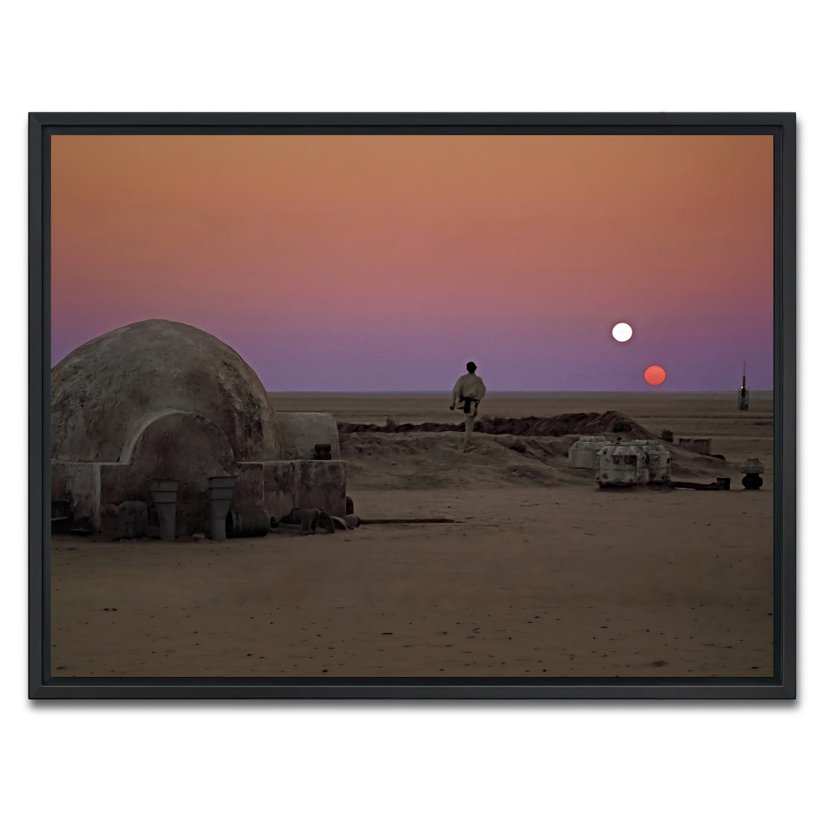 AUTO-MOCKUP WHITE | Binary Sunset | 1 Piece | Black Frame | group=4x3