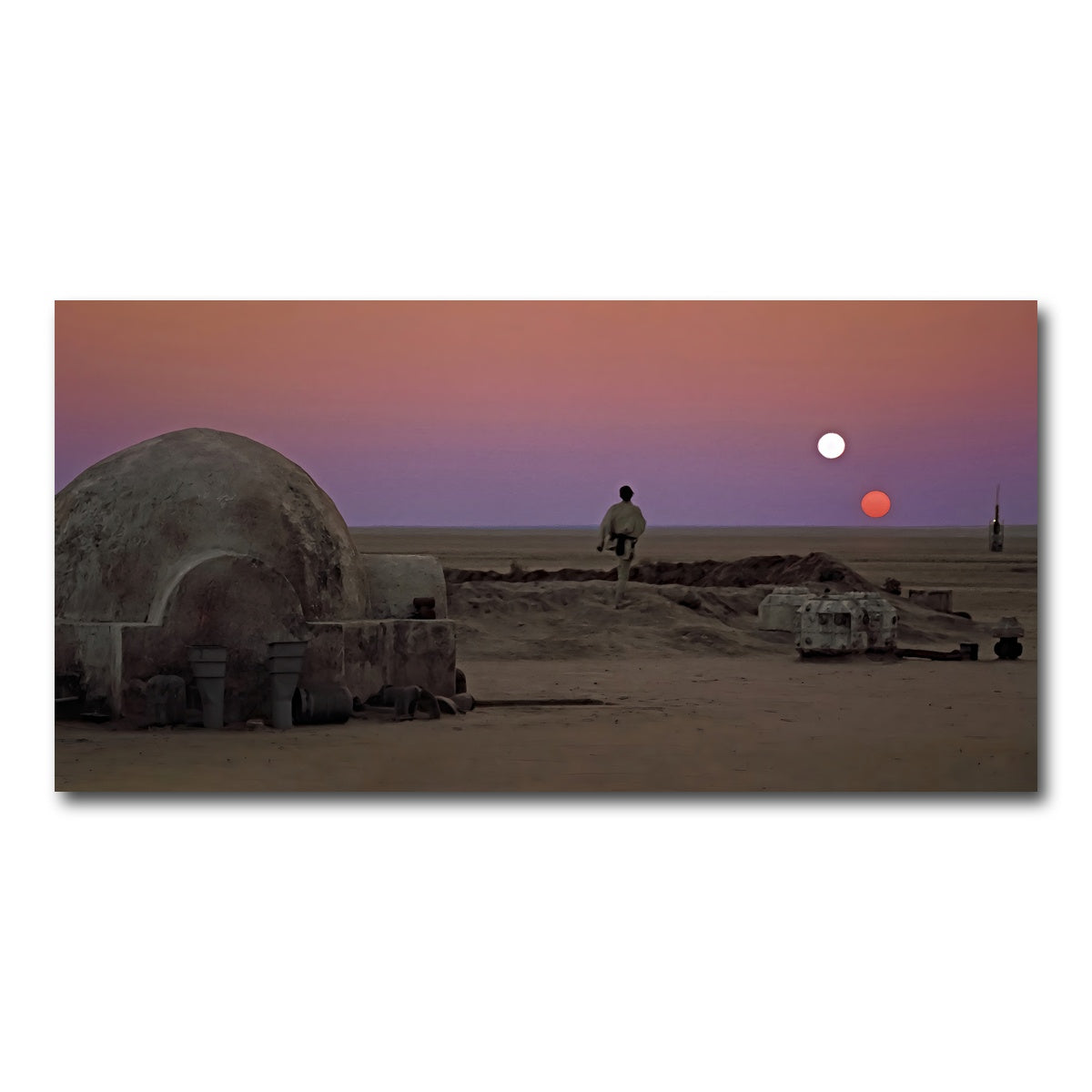 AUTO-MOCKUP WHITE | Binary Sunset | 1 Piece | Gallery Wrapped | group=2x1