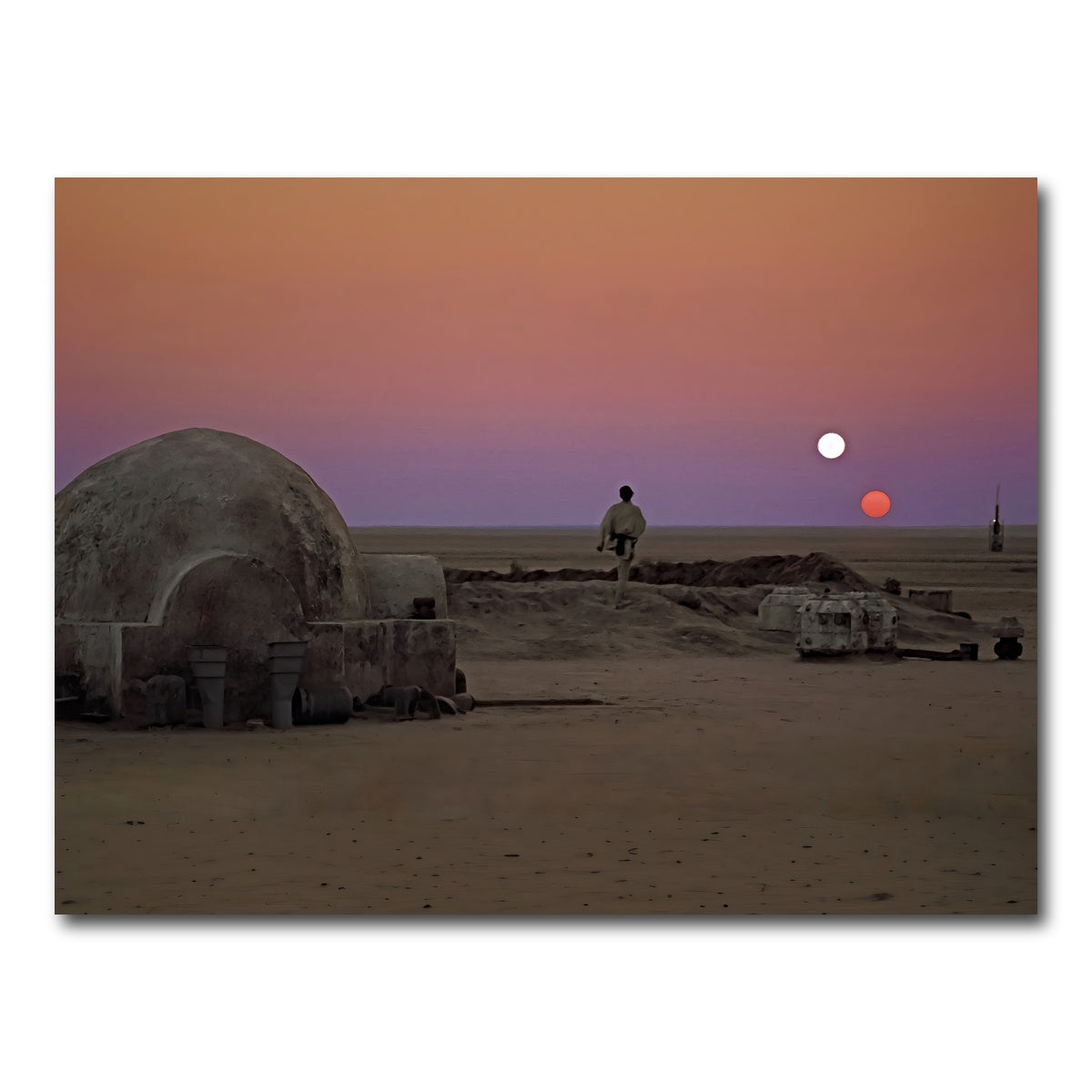 AUTO-MOCKUP WHITE | Binary Sunset | 1 Piece | Gallery Wrapped | group=4x3
