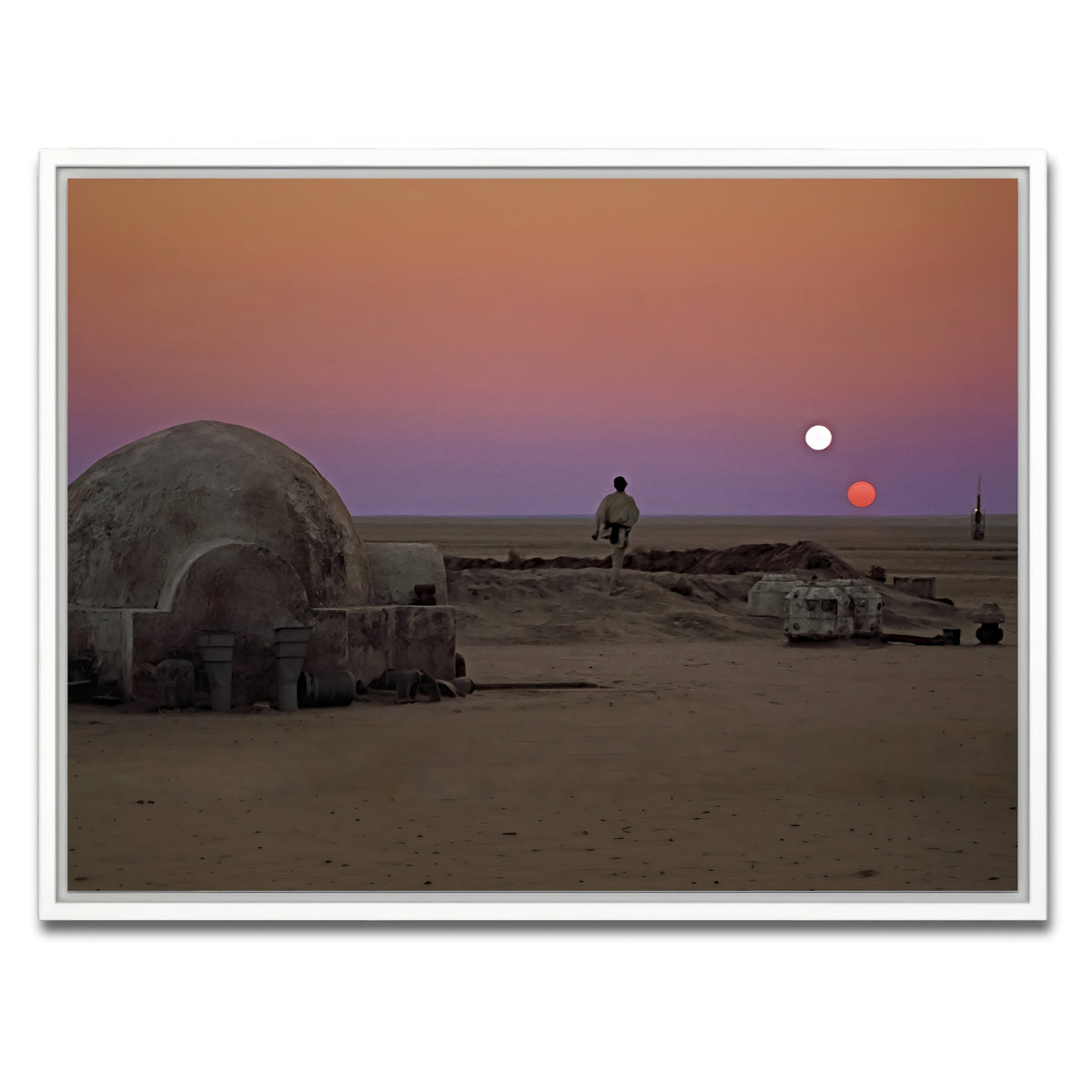 AUTO-MOCKUP WHITE | Binary Sunset | 1 Piece | White Frame | group=4x3