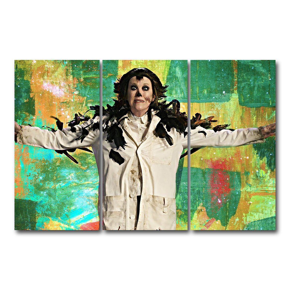 AUTO-MOCKUP WHITE | Bird Moira | 3 Piece | Gallery Wrap Canvas | group=12x24