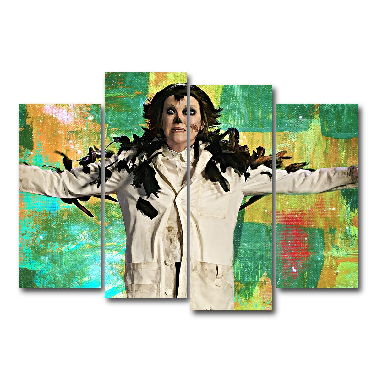 AUTO-MOCKUP WHITE | Bird Moira | 4 Piece | Gallery Wrap Canvas | group=4_normal