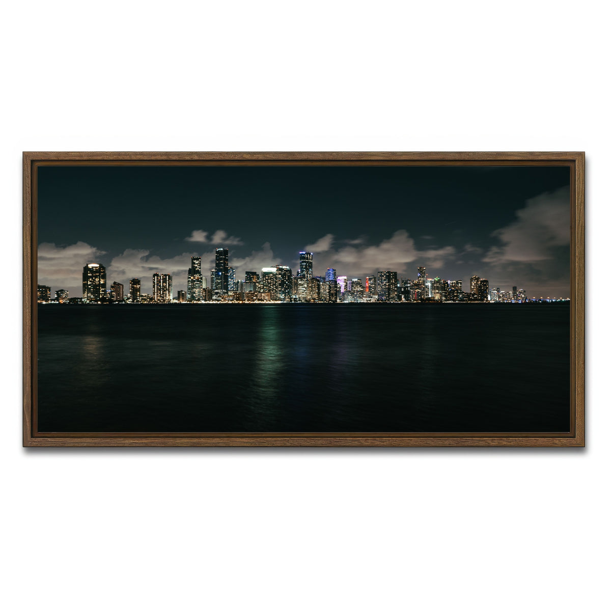 AUTO-MOCKUP WHITE | Biscayne Bay | 1 Piece | Walnut Framed Canvas | group=2x1