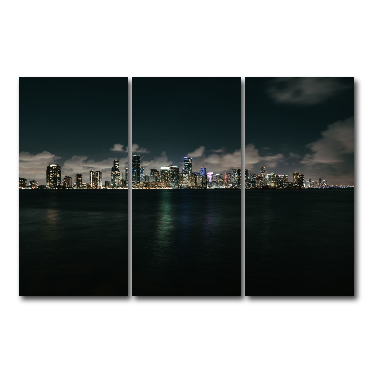 AUTO-MOCKUP WHITE | Biscayne Bay | 3 Piece | Gallery Wrap Canvas | group=12x24