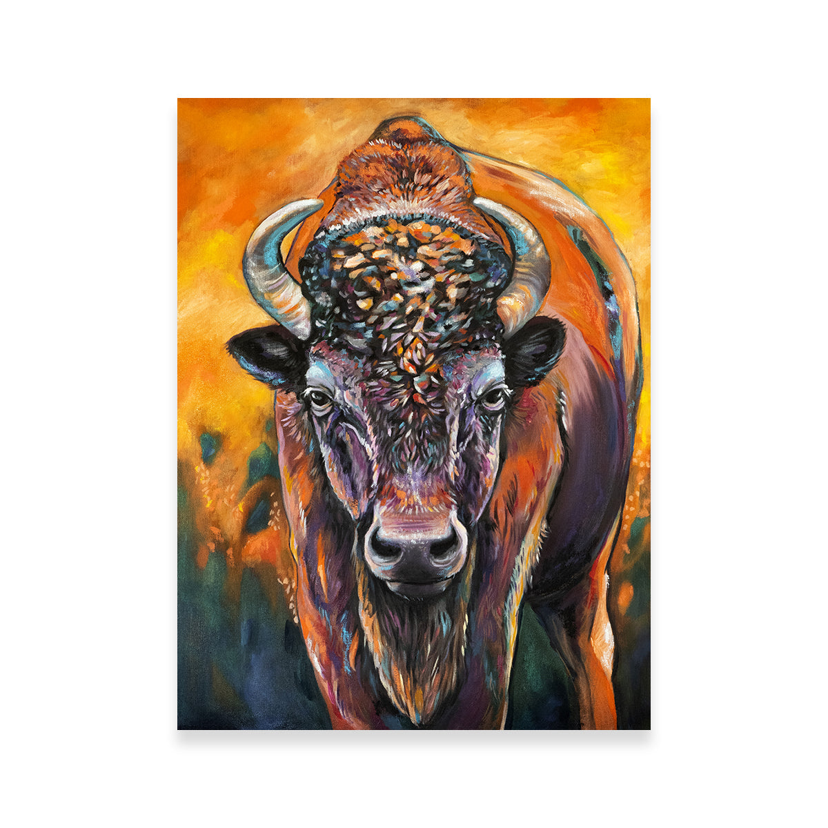 Bison Oil Painting Wall Art