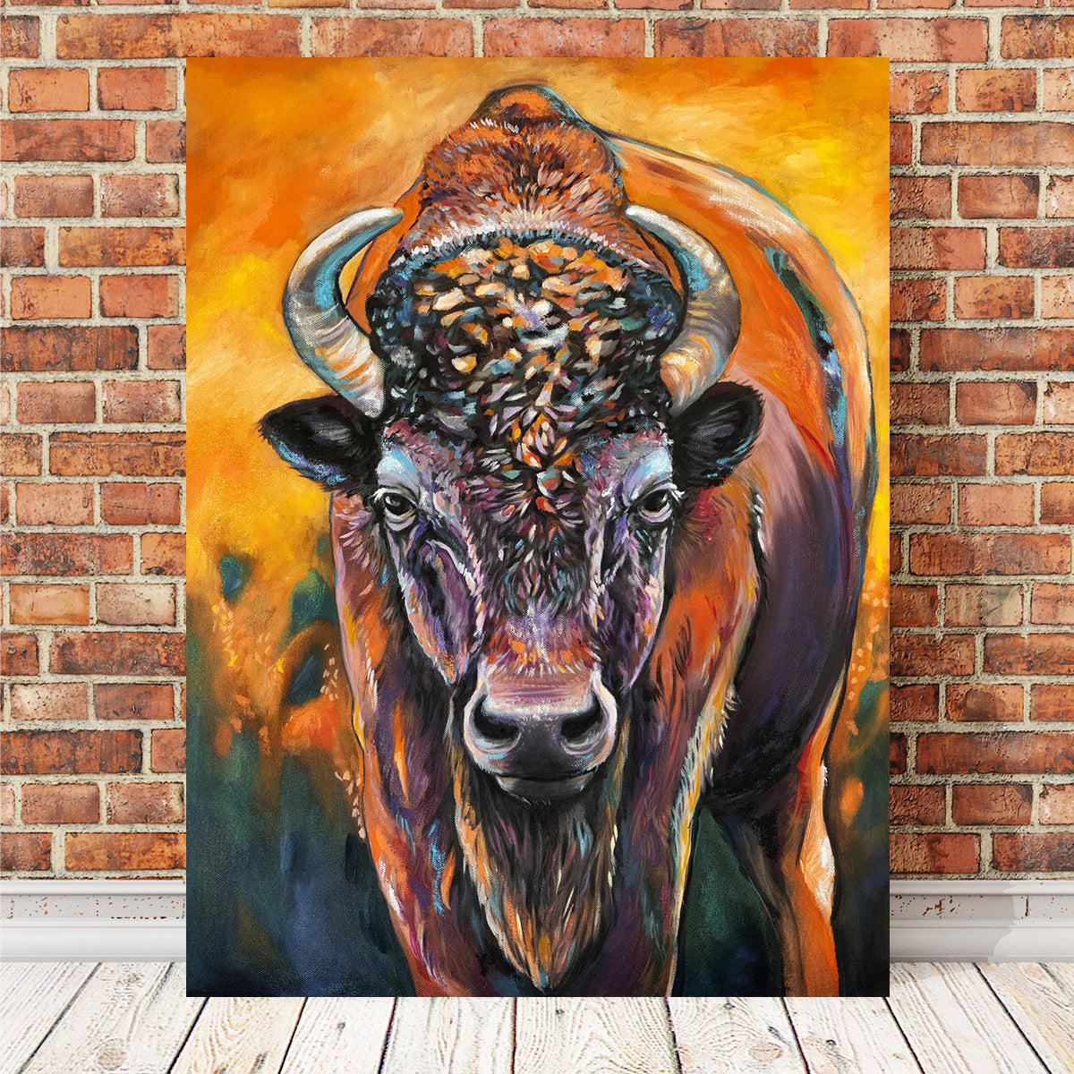 Bison Oil Painting Wall Art