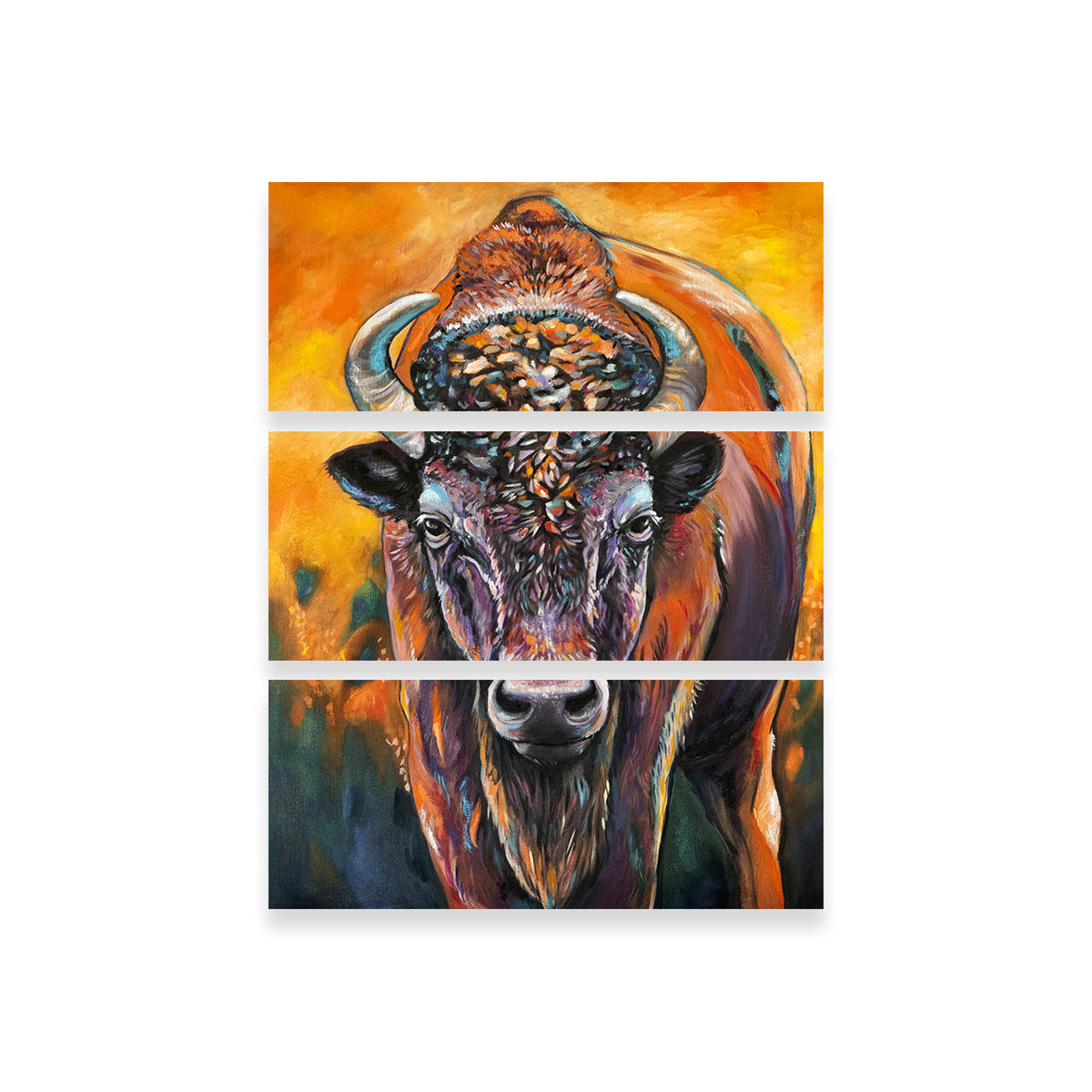 Bison Oil Painting Wall Art