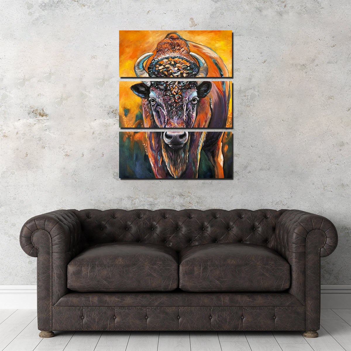 Bison Oil Painting Wall Art