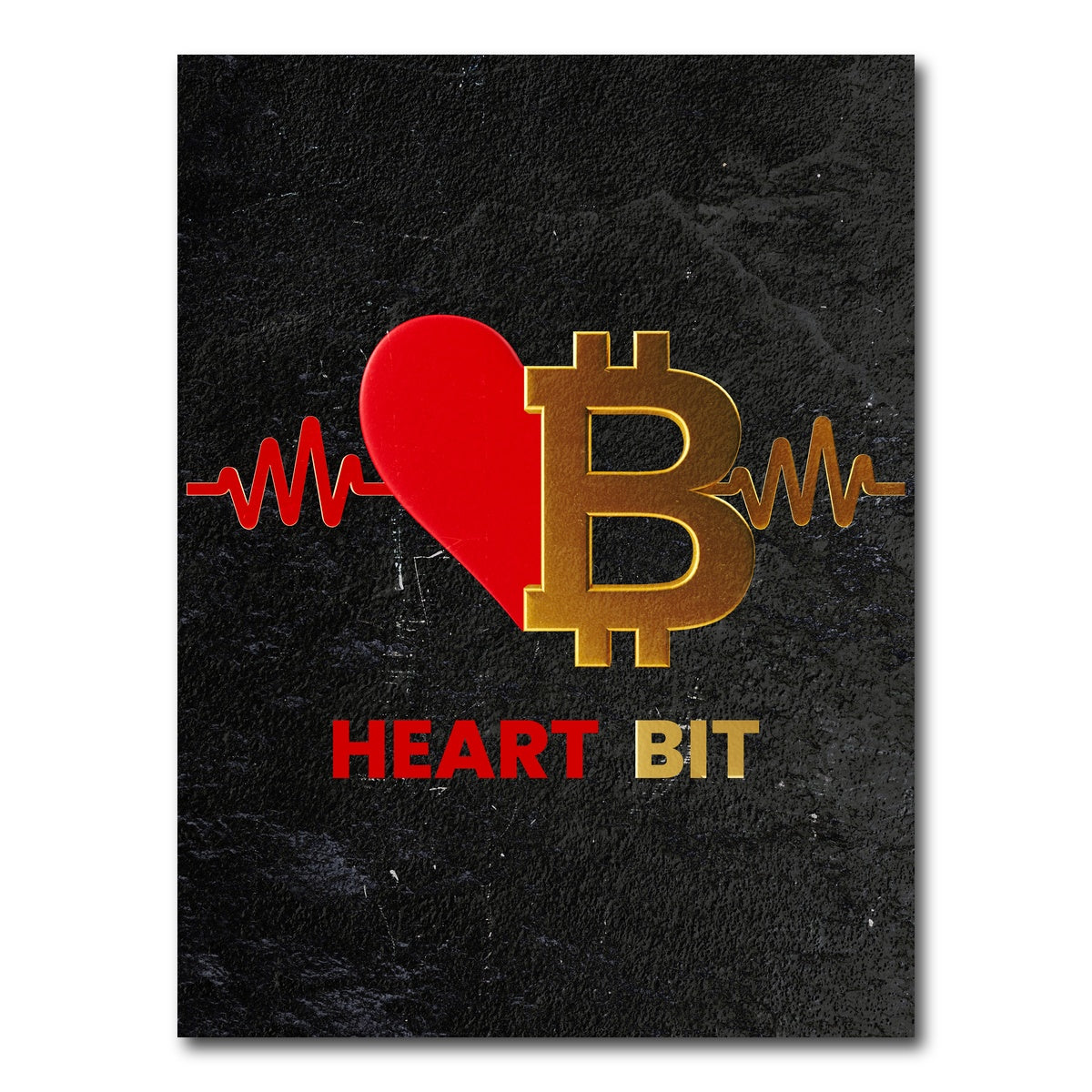 AUTO-MOCKUP WHITE | Bitcoin Heart | 1 Piece | Gallery Wrap Canvas | group=3x4