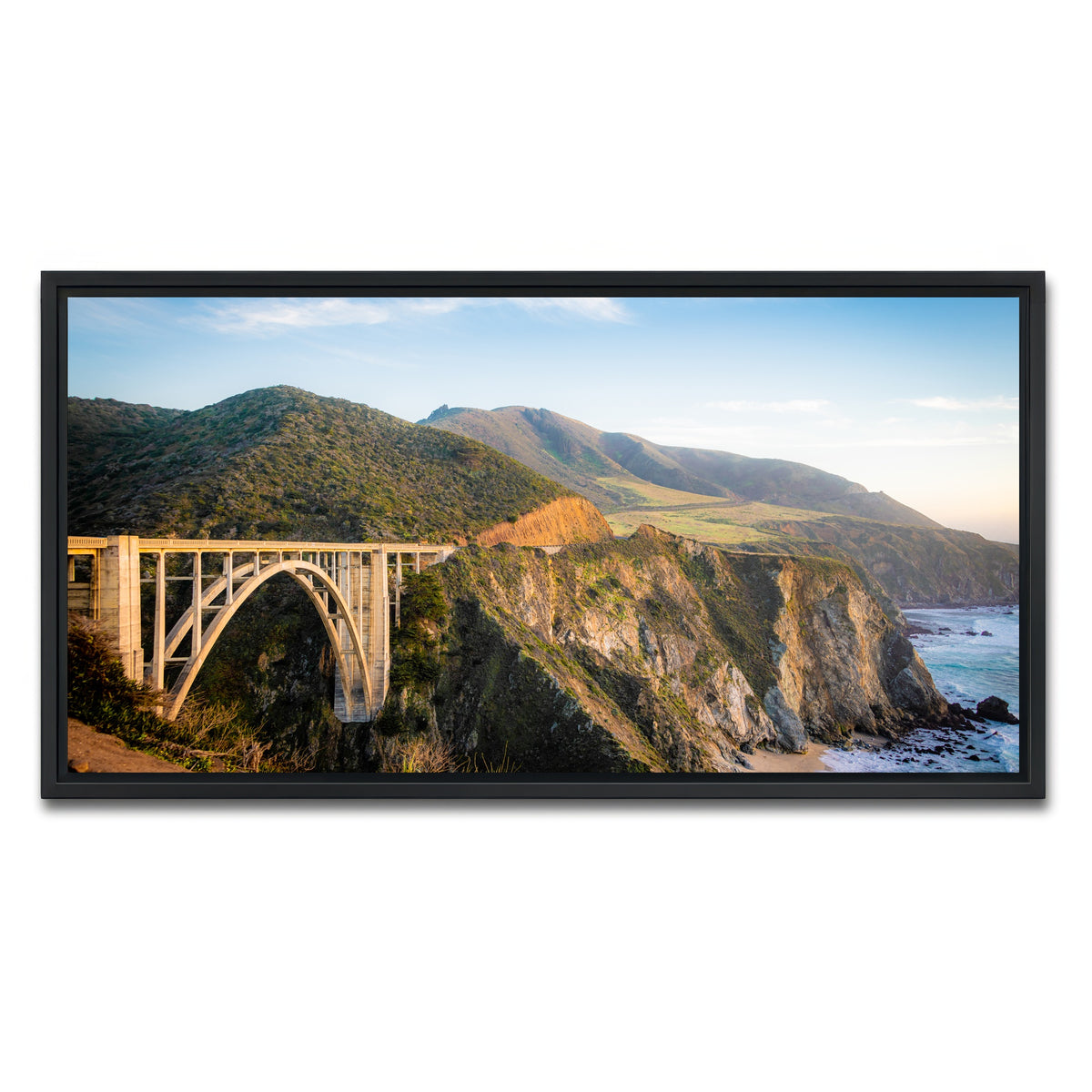 AUTO-MOCKUP WHITE | Bixby Bridge | 1 Piece | Black Framed Canvas | group=2x1