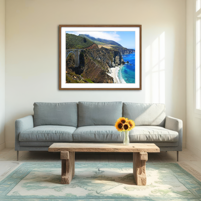 AUTO-MOCKUP ROOM | Bixby Creek Bridge Wall Art