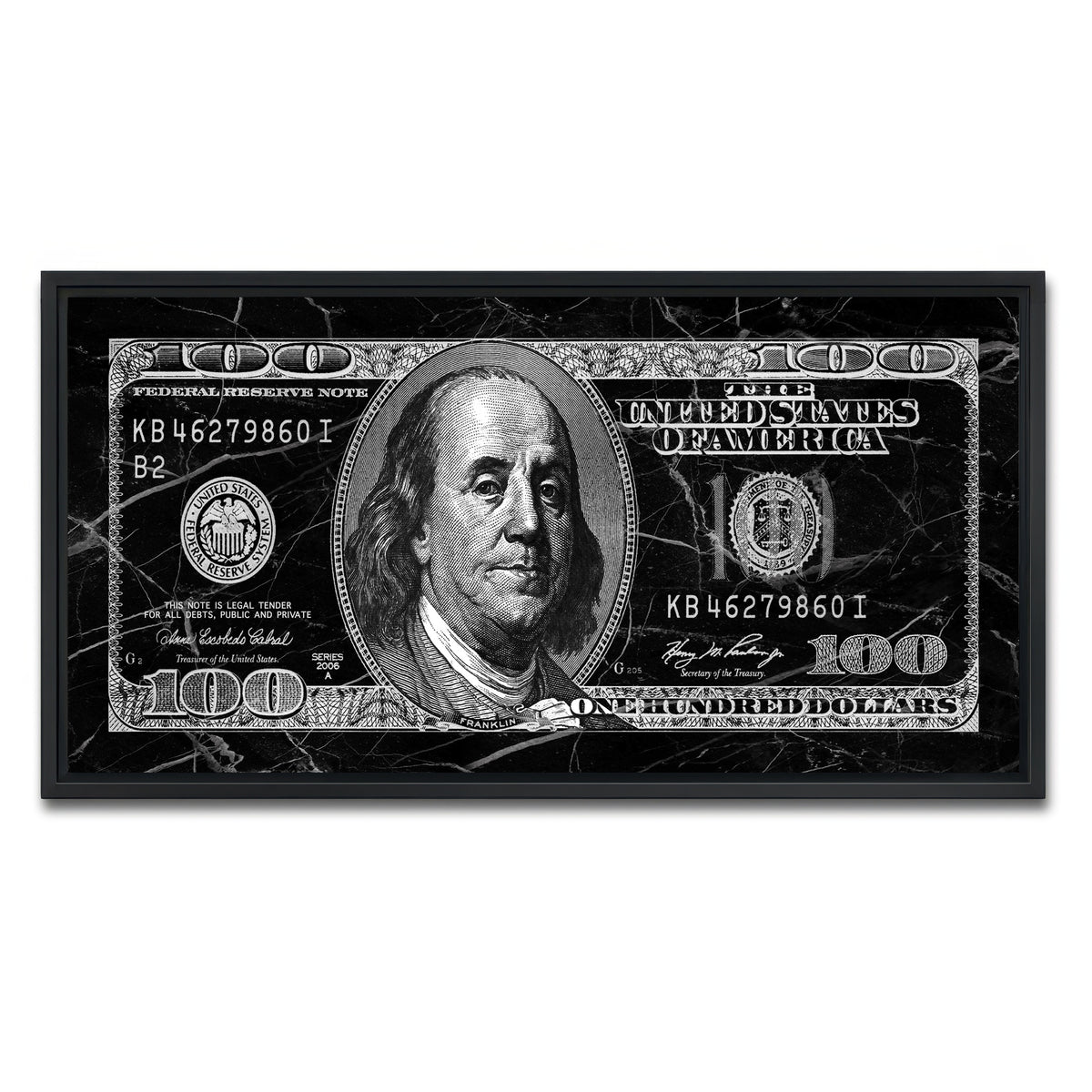 Black Marble Benny Wall Art