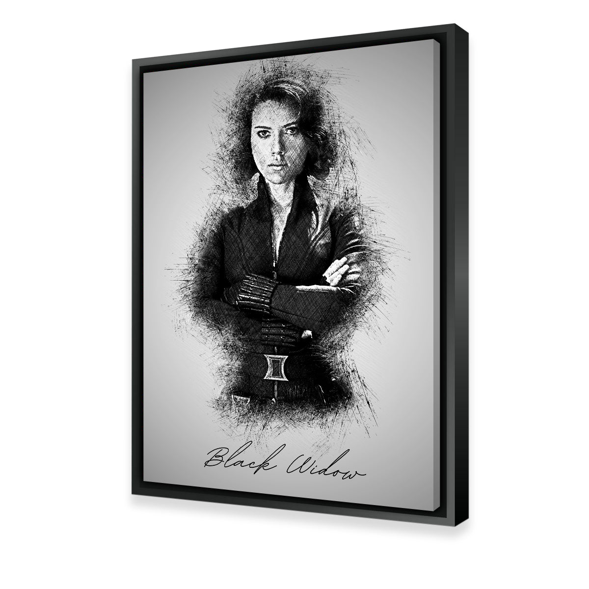 Black Widow Sketch Wall Art