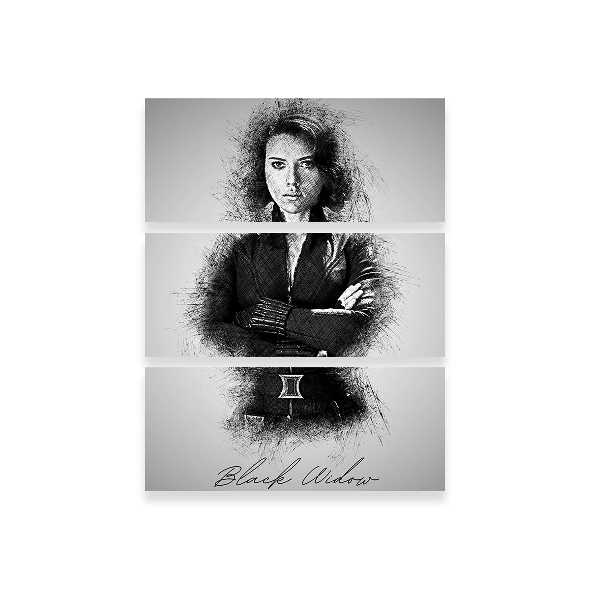 Black Widow Sketch Wall Art