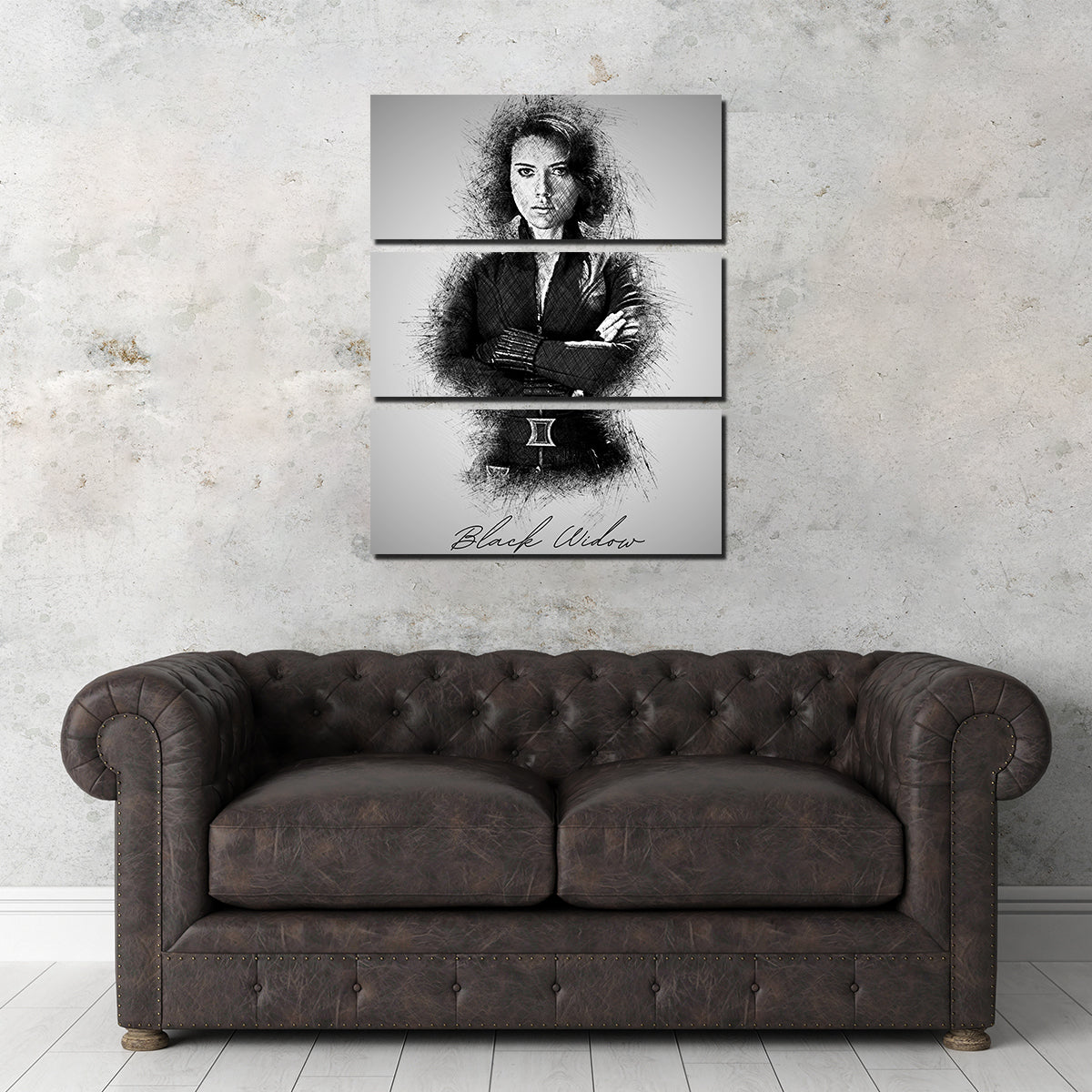 Black Widow Sketch Wall Art