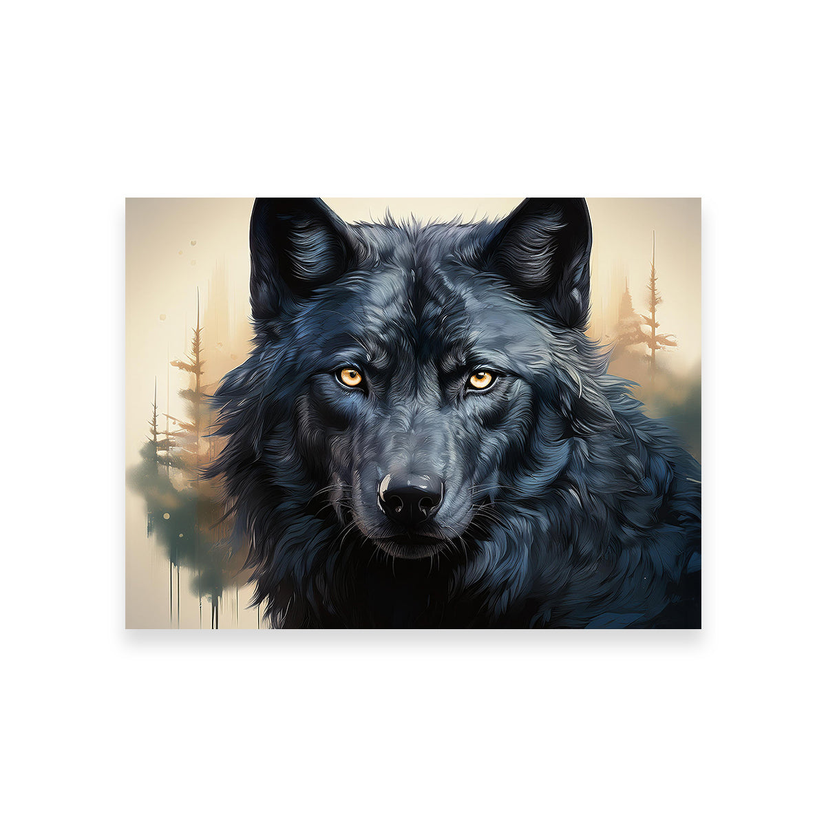 Black Wolf Wall Art